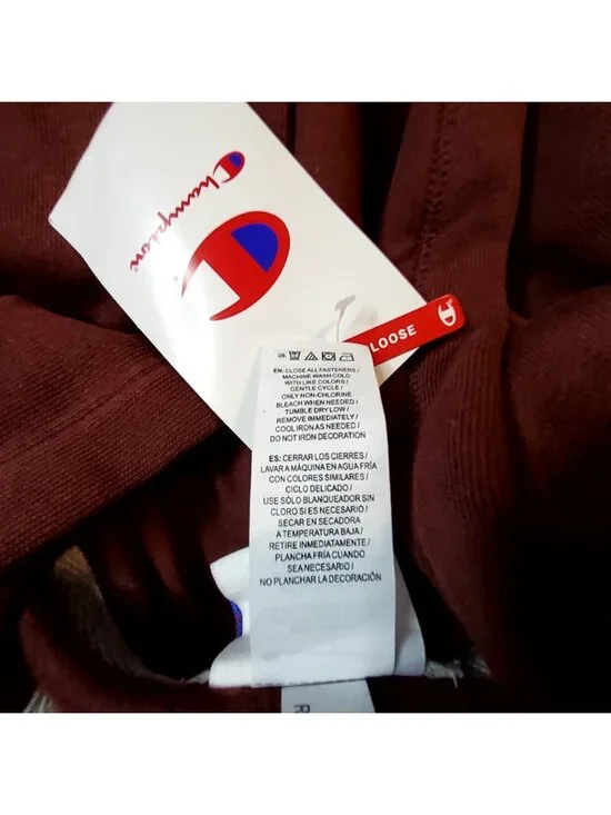Champion Women Maroon Hoodie Size XXL Loose Fit Cotton Blend USA Athlete - Picture 8 of 11